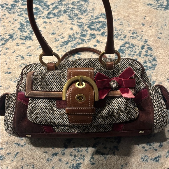 Vintage Coach Tweed Hsndbag - Picture 1 of 10